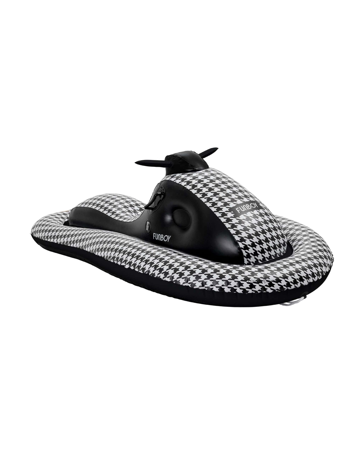 FUNBOY Black Houndstooth Midnight Racer Snowmobile Sled