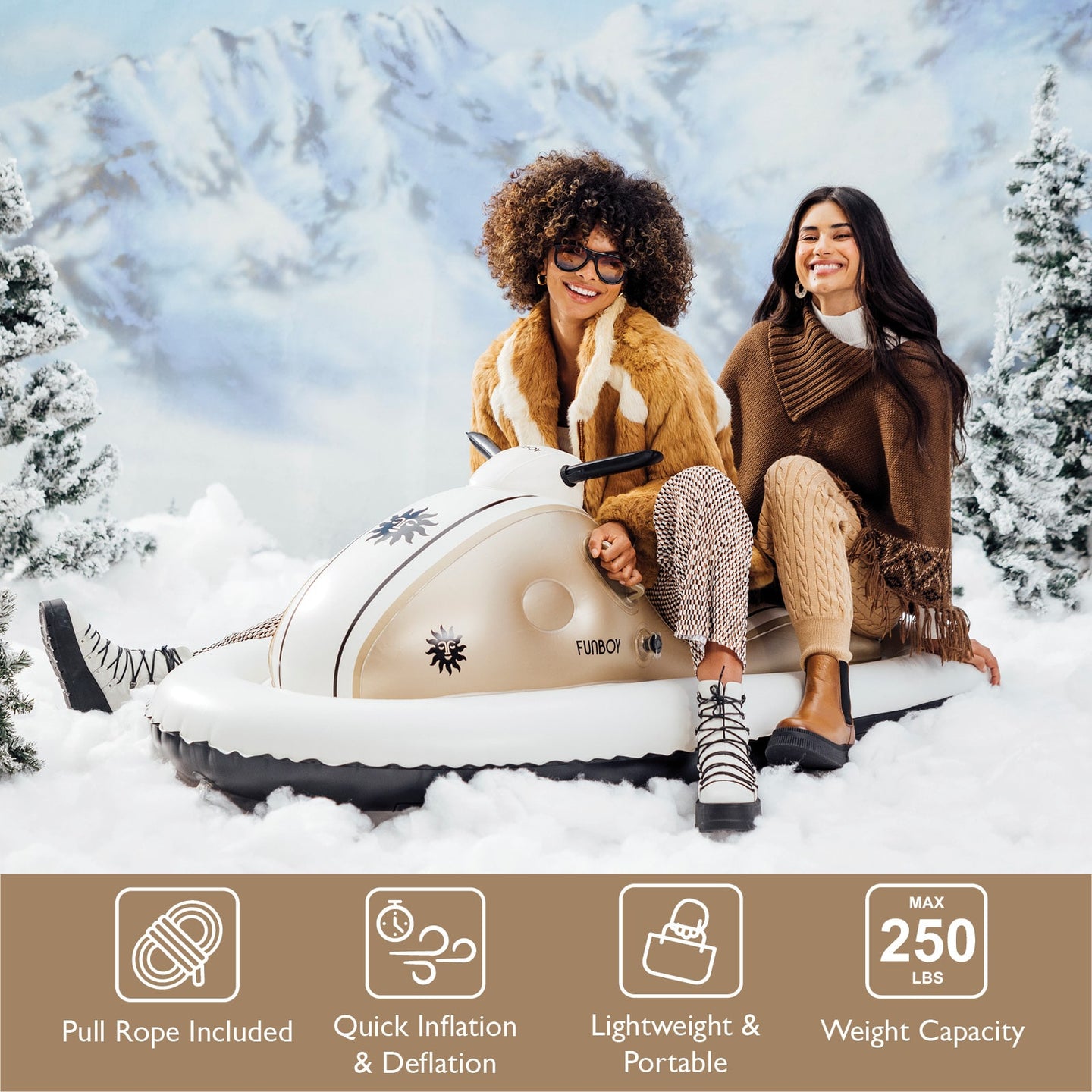 Snowmobile Snow Metallic Gold - FUNBOY