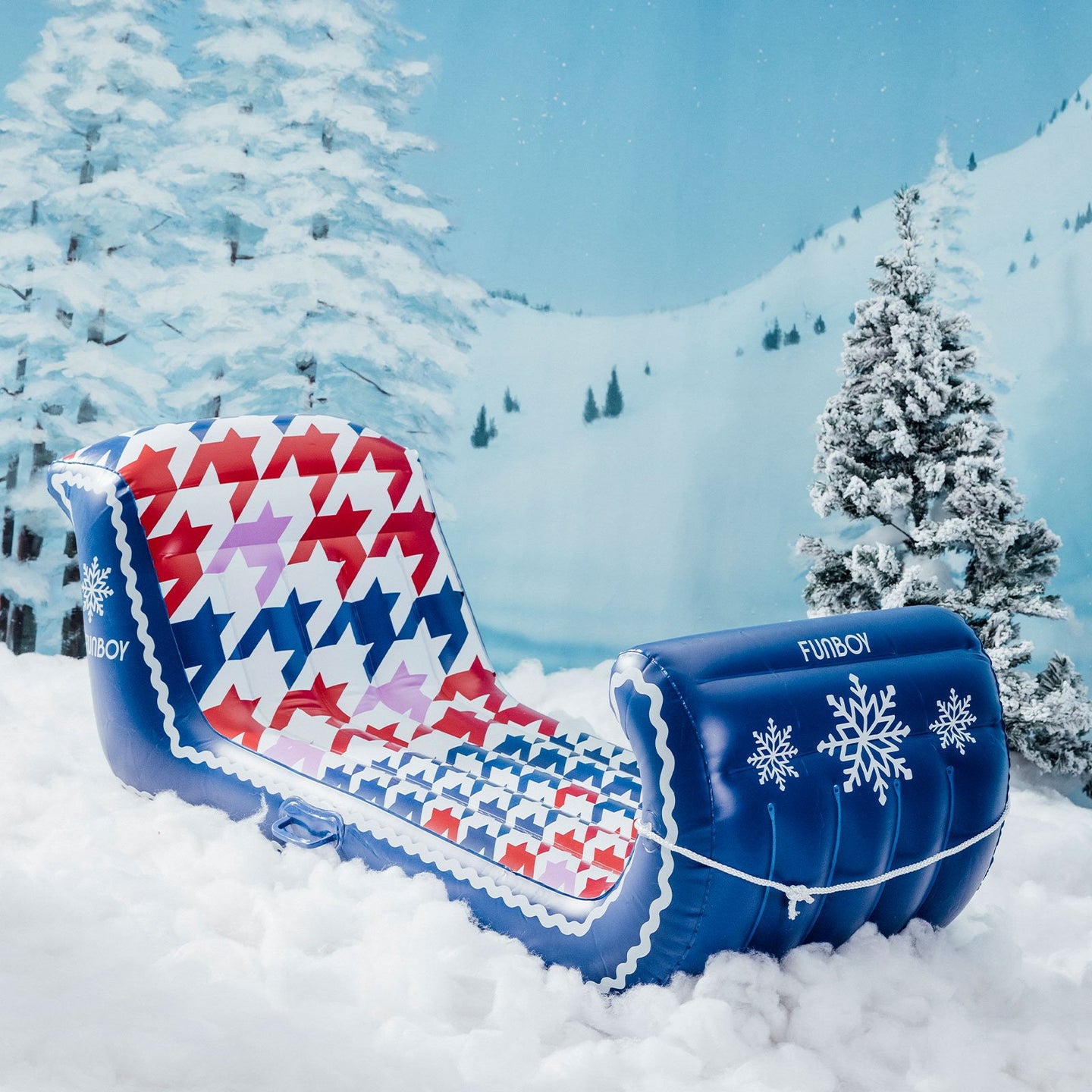 Snow Sled - Houndstooth Sleigh by FUNBOY