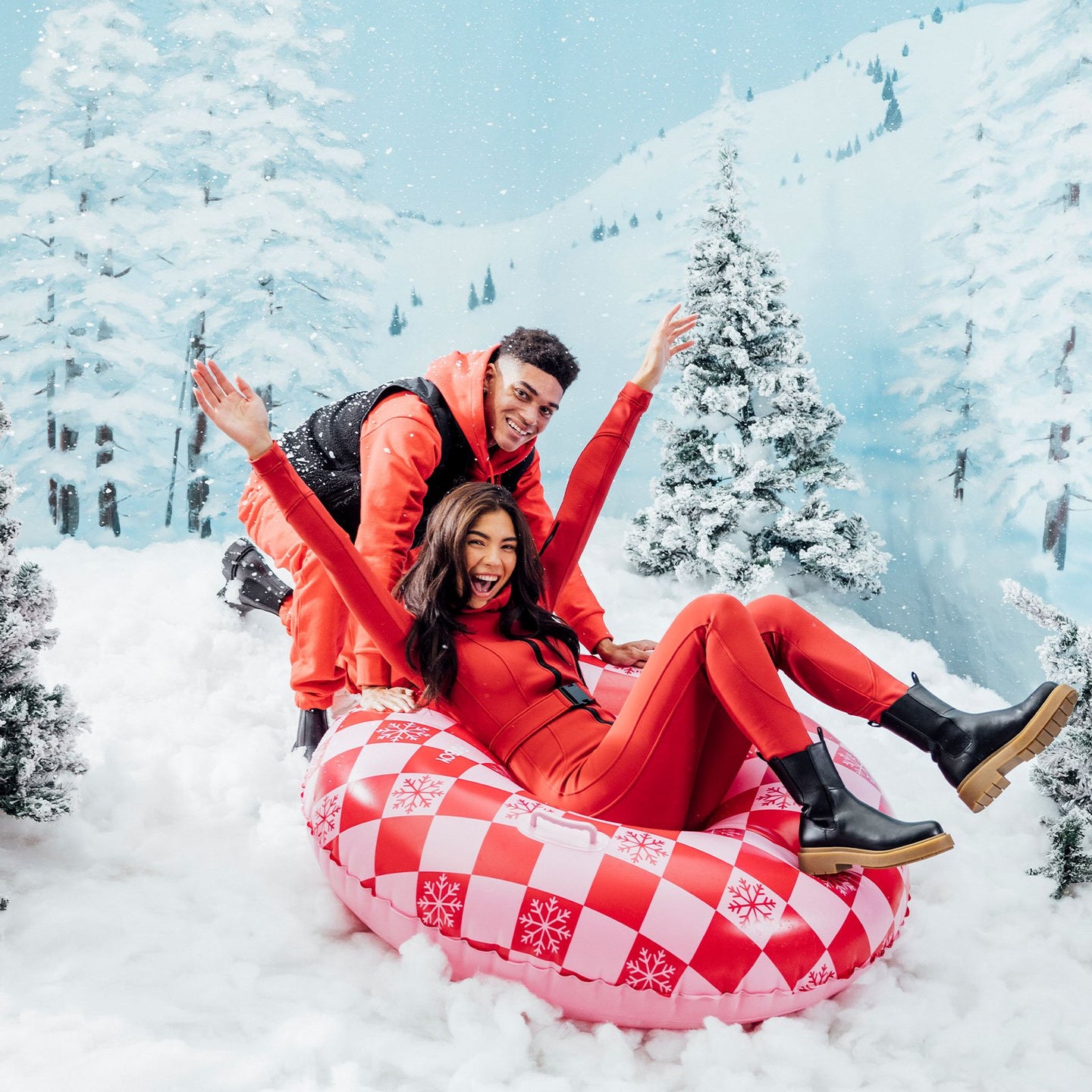 Winter Inflatable CheckeredSnow Tube by FUNBOY