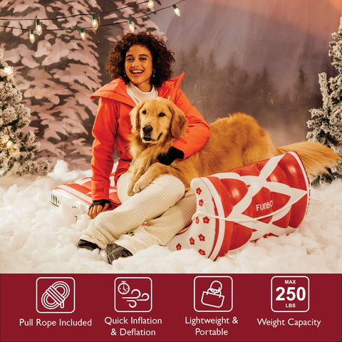 FUNBOY Toboggan Winter Snow Sled