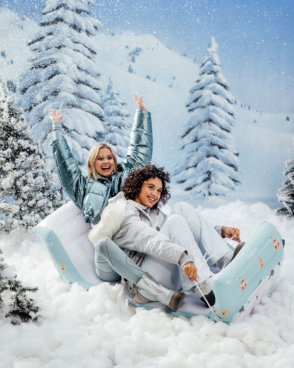 Inflatable Alpine Winter Snow Sleigh, 2-Pack - FUNBOY