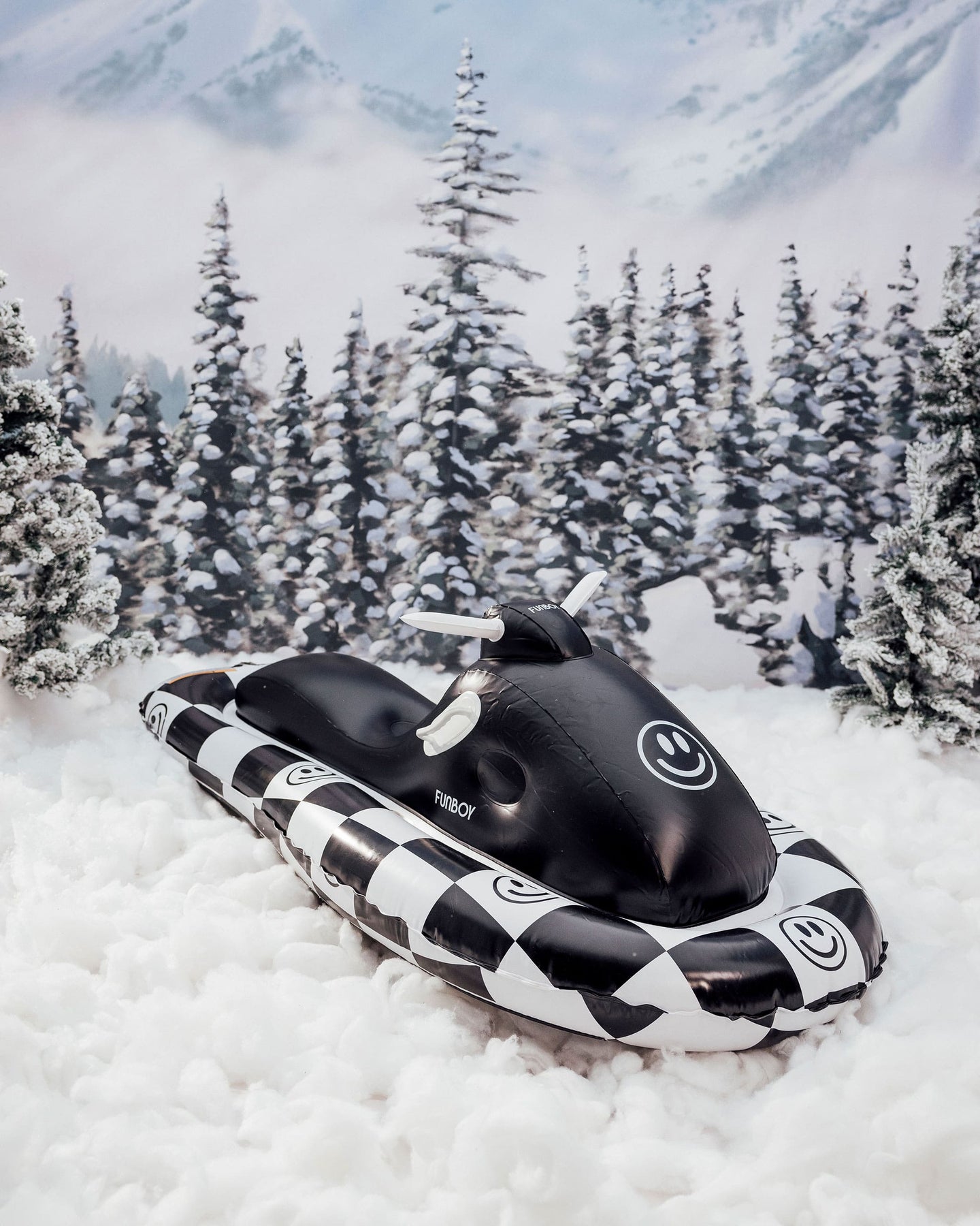 Snowmobile Snow Sled Happy Face - FUNBOY